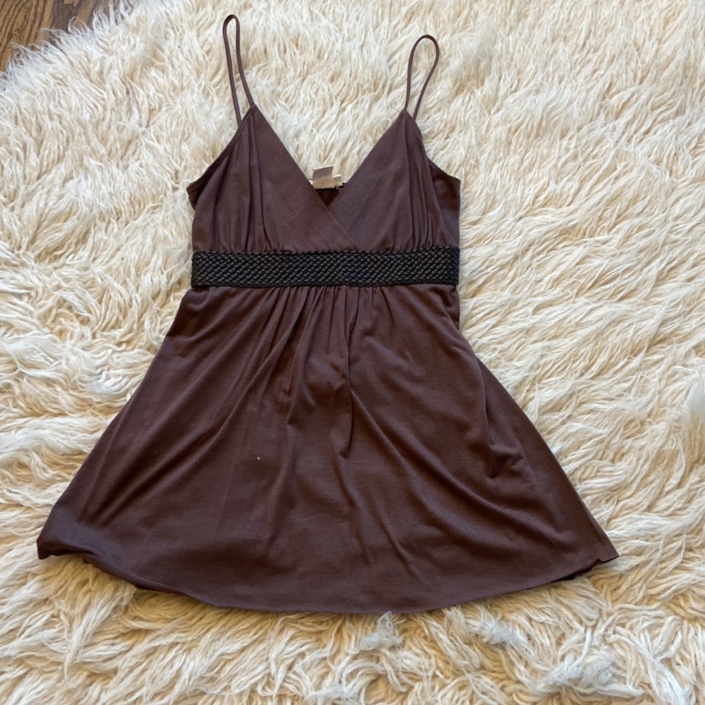Ocean drive clothing co spaghetti strap brown top medium